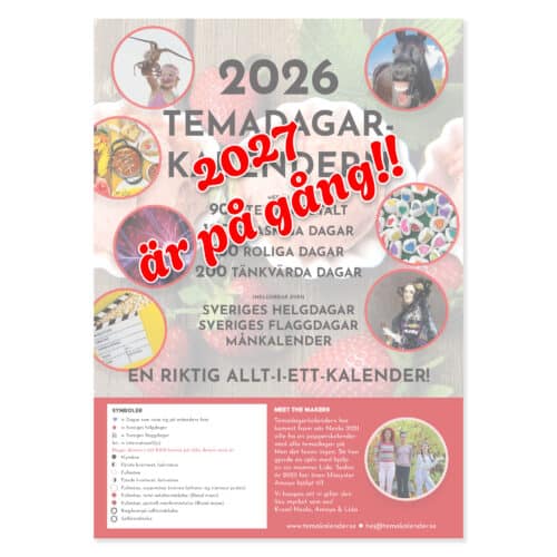 Väggkalender 2026 Temadagarkalender 2027